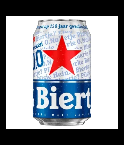 Fles Heineken Premium Pilsener 0.0% blik, bier van Heineken, bij slijterij t Bockje in Bathmen