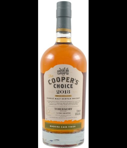 Fles The Coopers Choice Tobermory 2013 9 Years Old, single malt whisky van het eiland Mull, op voorraad bij slijterij t Bockje in Bathmen