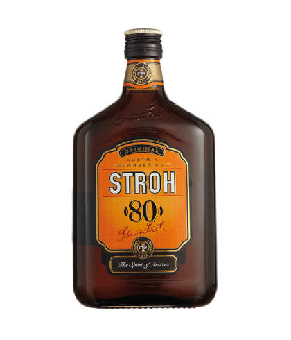 Fles Stroh 80% 100cl, rum, op voorraad bij slijterij t Bockje in Bathmen