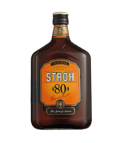Fles Stroh 80% 100cl, rum, op voorraad bij slijterij t Bockje in Bathmen