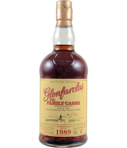 Fles Glenfarclas The Family Casks 1989, single malt whisky, op voorraad bij slijterij t Bockje in Bathmen