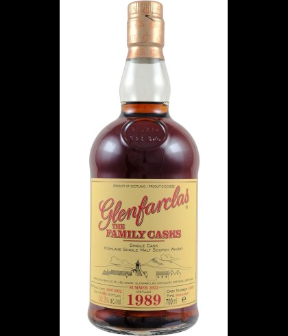 Fles Glenfarclas The Family Casks 1989, single malt whisky, op voorraad bij slijterij t Bockje in Bathmen