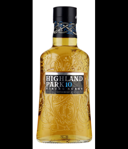 Fles Highland Park 10 Years Old, single malt whisky, op voorraad bij slijterij t Bockje in Bathmen