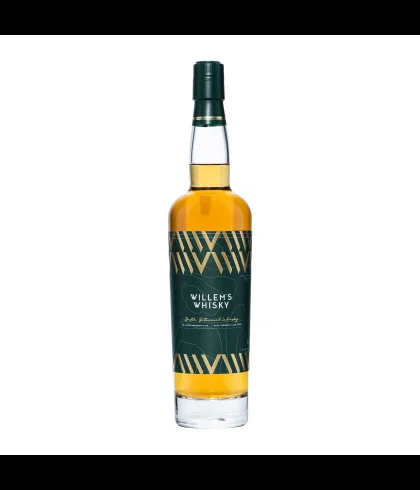 Fles Willem's Whisky, whisky, op voorraad bij slijterij t Bockje in Bathmen