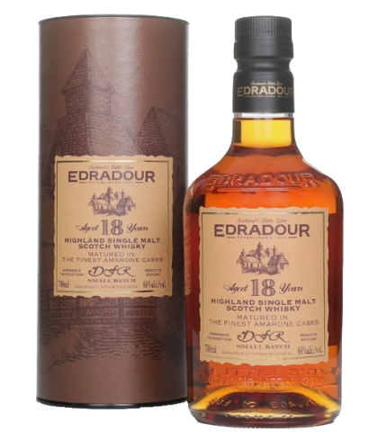 Fles Edradour 18 Years Old 2007 Amarone Cask, whisky, bij slijterij ’t Bockje in Bathmen
