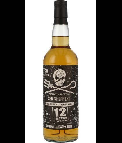 Fles Sea Shepherd Islay Single Malt Scotch Whisky 12Y, whisky, op voorraad bij slijterij ’t Bockje in Bathmen
