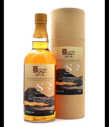 Fles Raw Cask Shizuoka Pot Still W 2018, single malt whisky, op voorraad bij slijterij t Bockje in Bathmen