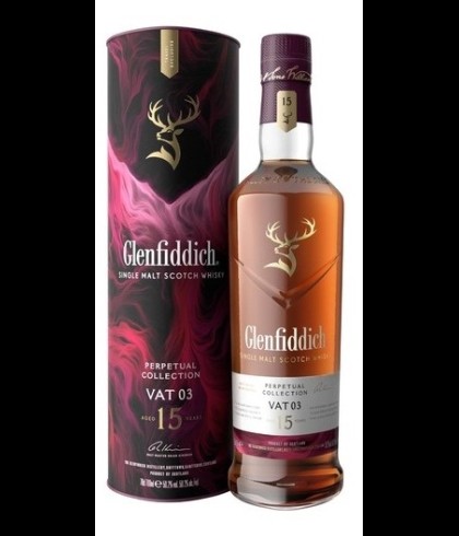 Fles Glenfiddich Perpetual Collection Vat 03, single malt whisky, op voorraad bij slijterij t Bockje in Bathmen