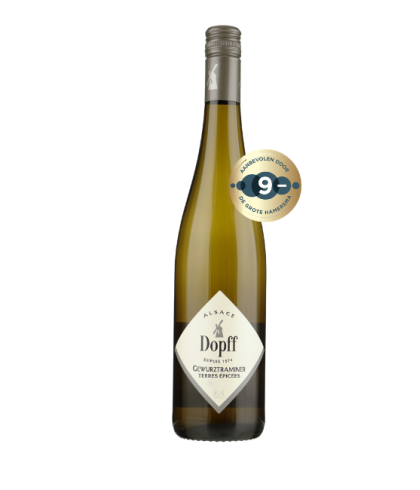 Fles Dopff au Moulin Gewurztraminer, wijn, op voorraad bij slijterij t Bockje in Bathmen