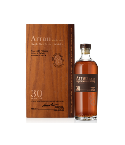 Fles Arran 30 Years Old Sherry Hogshead, single malt whisky, op voorraad bij slijterij t Bockje in Bathmen
