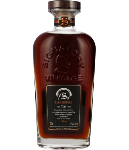 Fles Signatory Glenrothes 26 Years Old 1997, single malt whisky, op voorraad bij slijterij t Bockje in Bathmen