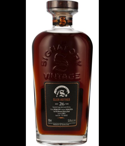 Fles Signatory Glenrothes 26 Years Old 1997, single malt whisky, op voorraad bij slijterij t Bockje in Bathmen