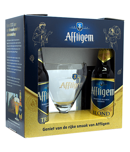 Geschenk Affligem Geschenkverpakking Met Glas, bij slijterij ’t Bockje in Bathmen