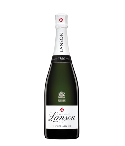 Fles Lanson Le White Label Sec, wijn op voorraad bij slijterij t Bockje in Bathmen