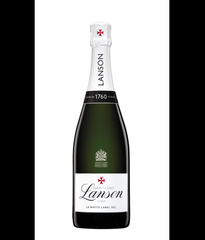 Fles Lanson Le White Label Sec, wijn op voorraad bij slijterij t Bockje in Bathmen