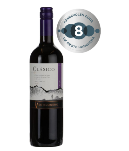 Fles Ventisquero Clásico Syrah, wijn op voorraad bij slijterij t Bockje in Bathmen