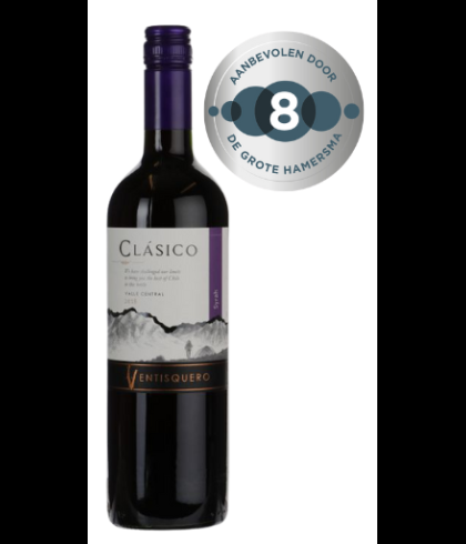 Fles Ventisquero Clásico Syrah, wijn op voorraad bij slijterij t Bockje in Bathmen