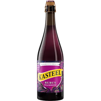 Fles Kasteel Rubus Framboise, bier van Kasteel, op voorraad bij slijterij ’t Bockje in Bathmen