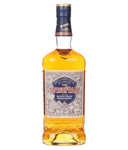 Fles The Wiseman Kentucky Straight Bourbon, whisky, op voorraad bij slijterij ’t Bockje in Bathmen