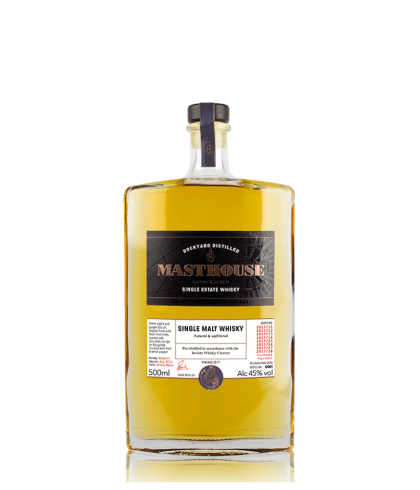 Fles Masthouse Single Malt Whisky Batch 2, whisky, op voorraad bij slijterij t Bockje in Bathmen