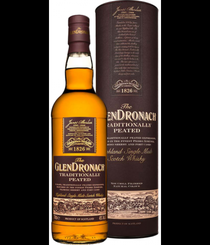 Fles GlenDronach Traditionally Peated, single malt whisky, op voorraad bij slijterij t Bockje in Bathmen