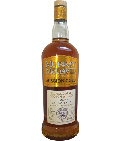 Fles Murray McDavid La Girafe Chic 1997, whisky, bij slijterij ’t Bockje in Bathmen