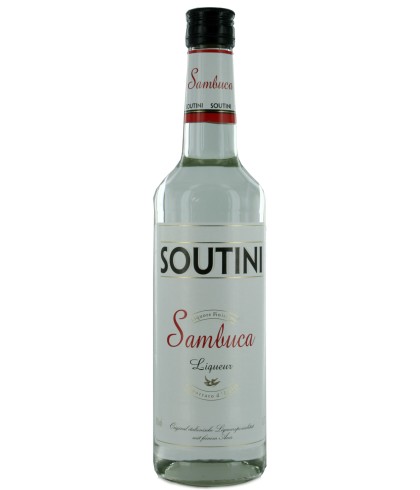 Likeur Soutini Sambuca van Soutini, bij slijterij ’t Bockje in Bathmen