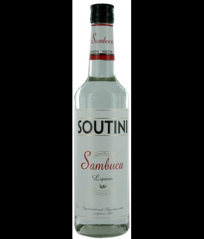 Likeur Soutini Sambuca van Soutini, bij slijterij ’t Bockje in Bathmen
