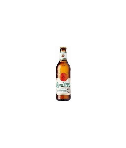 Fles Pilsner Urquell, bier, bij slijterij t Bockje in Bathmen