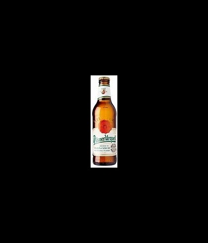 Fles Pilsner Urquell, bier, bij slijterij t Bockje in Bathmen