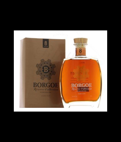 Fles Borgoe 8 yo, rum, bij slijterij t Bockje in Bathmen