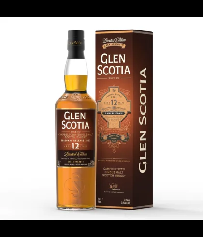 Fles Glen Scotia 12 Years Old Amontillado Seasonal Release, single malt whisky, op voorraad bij slijterij t Bockje in Bathmen