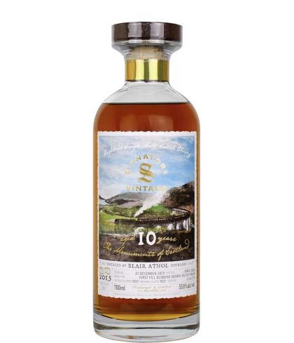 Fles Signatory Monuments of Scotland Blair Athol 10Y, single malt whisky, op voorraad bij slijterij t Bockje in Bathmen