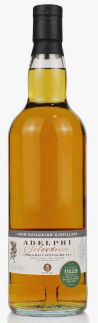 Fles Adelphi Dailuaine 15 Years Old, single malt whisky, op voorraad bij slijterij t Bockje in Bathmen