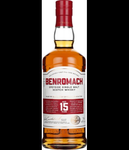 Fles Benromach 15 Years Old, single malt whisky, op voorraad bij slijterij t Bockje in Bathmen
