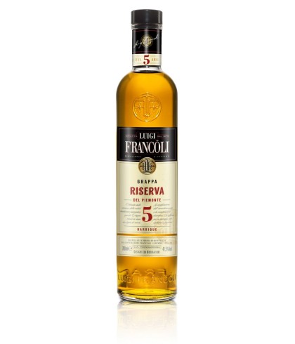Grappa Francoli Grappa Riserva 5 Anni van Francoli, bij slijterij ’t Bockje in Bathmen