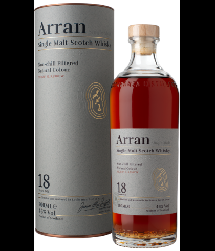 Fles Arran 18 Years Old, single malt whisky, op voorraad bij slijterij t Bockje in Bathmen