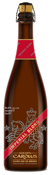 Fles Gouden Carolus Cuvee van de Keizer Imperial Blond, bier van Gouden Carolus, op voorraad bij slijterij ’t Bockje in Bathmen