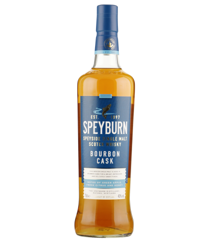 Fles Speyburn Bourbon Cask, Speyside single malt whisky uit Rothes, op voorraad bij slijterij t Bockje in Bathmen