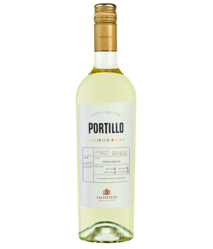 Fles Portillo Pinot Grigio, wijn op voorraad bij slijterij t Bockje in Bathmen