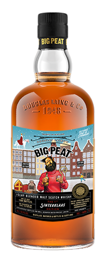Fles Big Peat The 1st Sinterklaas Edition, single malt whisky, op voorraad bij slijterij t Bockje in Bathmen
