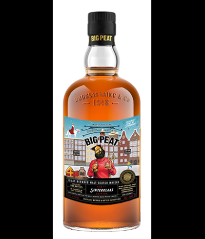 Fles Big Peat The 1st Sinterklaas Edition, single malt whisky, op voorraad bij slijterij t Bockje in Bathmen