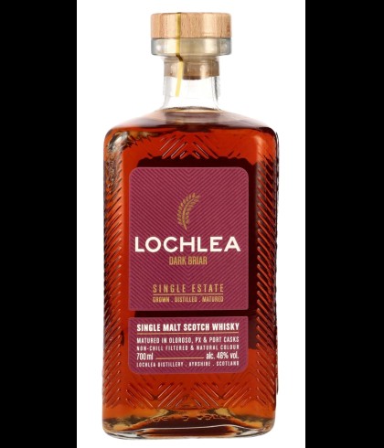 Fles Lowland single malt van Lochlea, op voorraad bij slijterij t Bockje in Bathmen