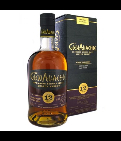 Fles GlenAllachie 12Y Chinquapin Oak Finish, single malt whisky, op voorraad bij slijterij t Bockje in Bathmen