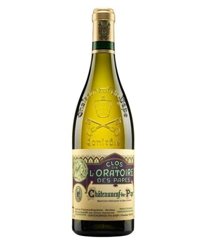 Fles Clos de l'Oratoire des Papes Blanc, wijn op voorraad bij slijterij t Bockje in Bathmen