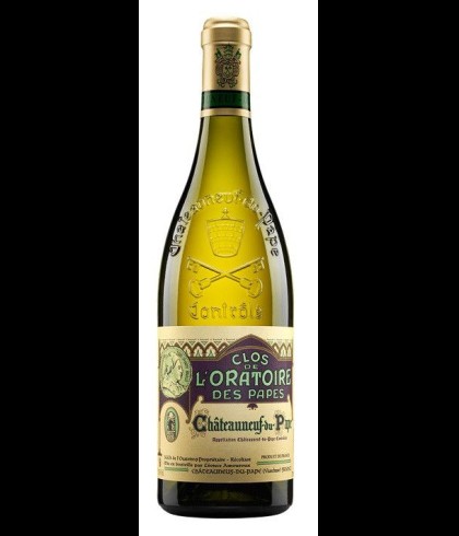 Fles Clos de l'Oratoire des Papes Blanc, wijn op voorraad bij slijterij t Bockje in Bathmen