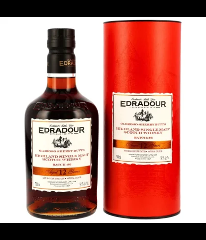 Fles Edradour 2012 Oloroso Cask Strength Batch 6, single malt whisky, op voorraad bij slijterij t Bockje in Bathmen