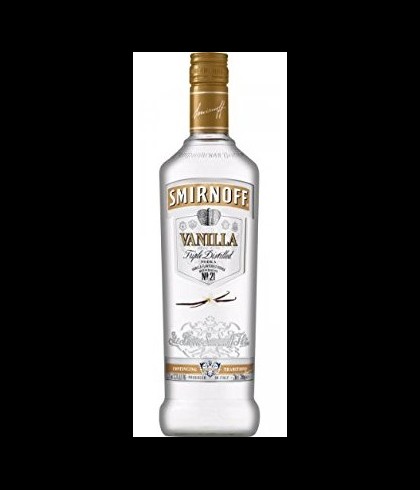 Fles Smirnoff Vanille, wodka, op voorraad bij slijterij t Bockje in Bathmen