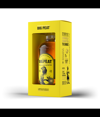 Fles Big Peat 15th Anniversary Red Wine Cask, single malt whisky, op voorraad bij slijterij t Bockje in Bathmen