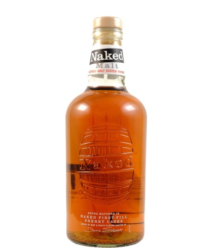 Fles The Naked Malt Whisky, whisky, bij slijterij t Bockje in Bathmen